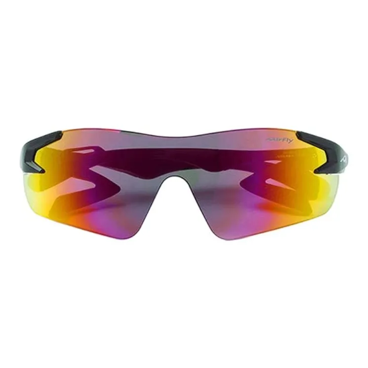 AIRFLY TR90 Stainless Steel Titanium Irregular Shape Sunglasses Unisex Black-1