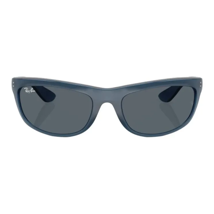 RayBan Nylon Rectangular Sunglasses Men's Blue/Light Brown-1