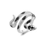 Serpent Wrapped Ring (Black)