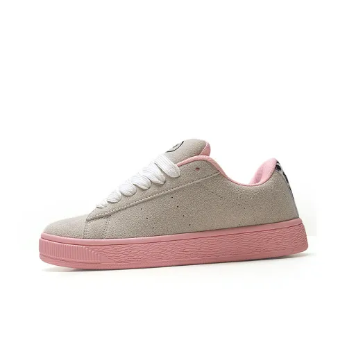 STUR YSN Wear resistant And Lightweight Low Top Skateboard Shoes Unisex Pink Leopard Print