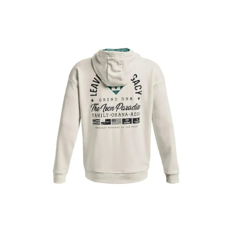 Under Armour Sweatshirt Men's Ivory White With Free Necklace-2
