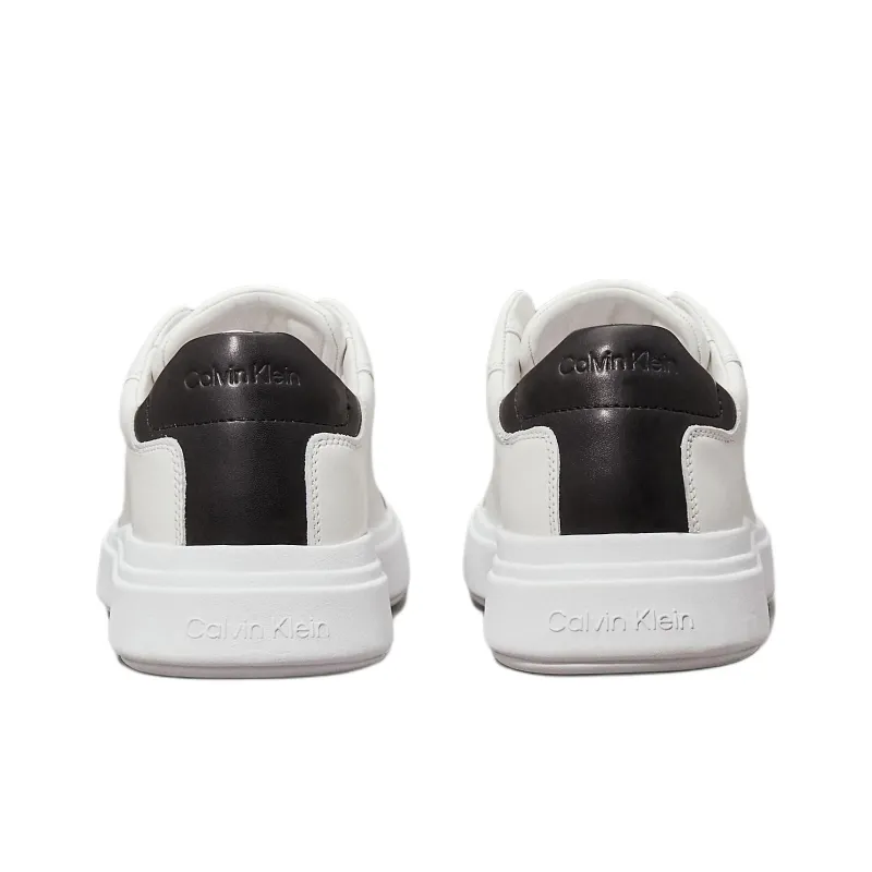 CALVIN KLEIN Low Top Skateboard Shoes Men's White-4