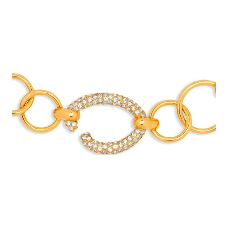 Oscar De La Renta Pavé O Chain link Necklace-2