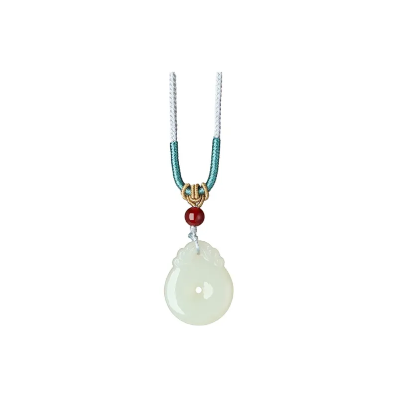 Honglangji Hetian Jade Necklaces White Jade/Pale Greenish White Jade Women's-0
