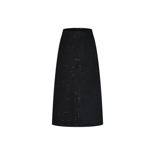 LOUIS VUITTON Casual Long Skirts Women's Black