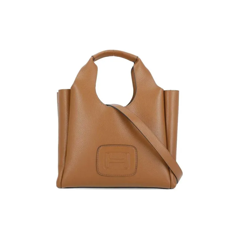 HOGAN Cow Leather Shoulder Bag Crossbody Bag Handbag Women's Brown-0