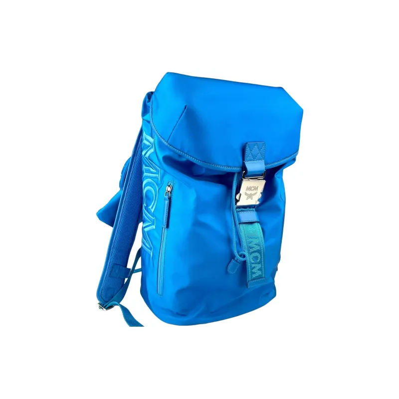 MCM Nylon Backpack Women's Blue-2