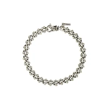 EMANUELE BICOCCHI Logo Plaque Knot Chain Bracelet