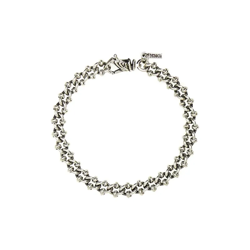 EMANUELE BICOCCHI Logo Plaque Knot Chain Bracelet-0