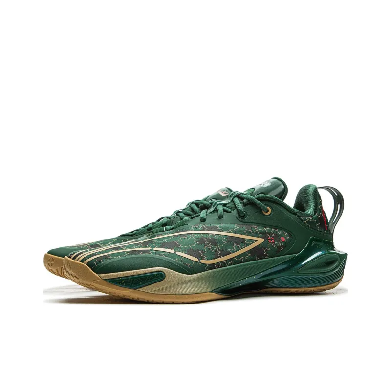 LiNing Flash Strike 11 Supportive And Elastic Low Top Basketball Shoes Men's Green-2
