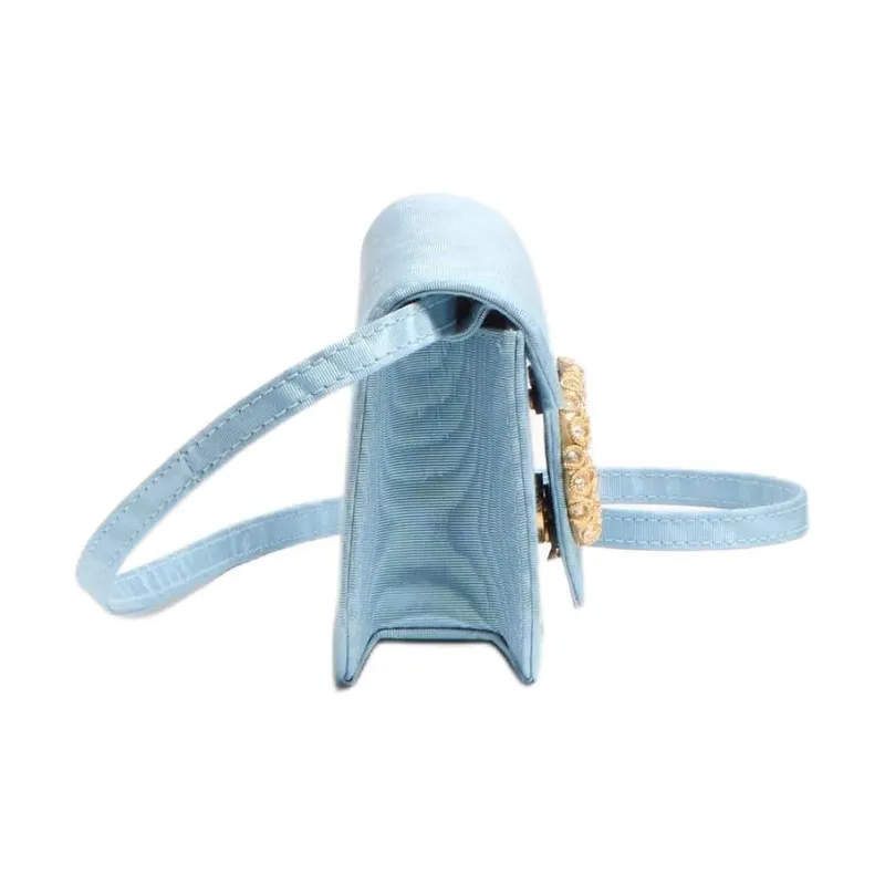 Valentino Locò Cloud Pattern Fabric One Shoulder Crossbody Clutches Women's Blue-2