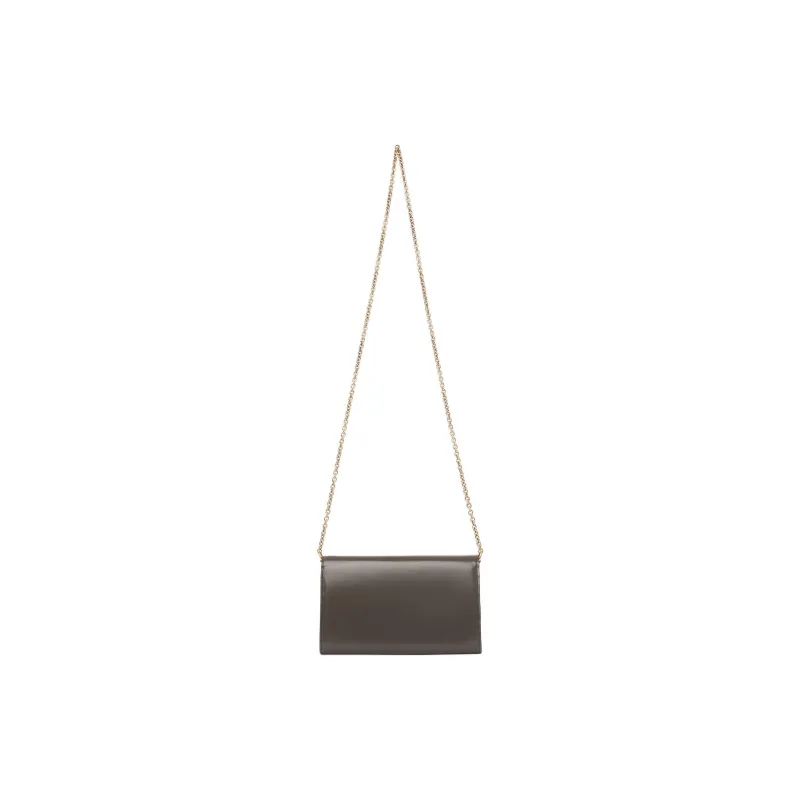 Chloe Calfskin Shoulder Bag, Crossbody Bag, Wallet Women's Flannel Gray-2