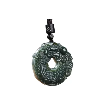Jing Ruyu Hetian Jade Necklaces Green Jade Unisex