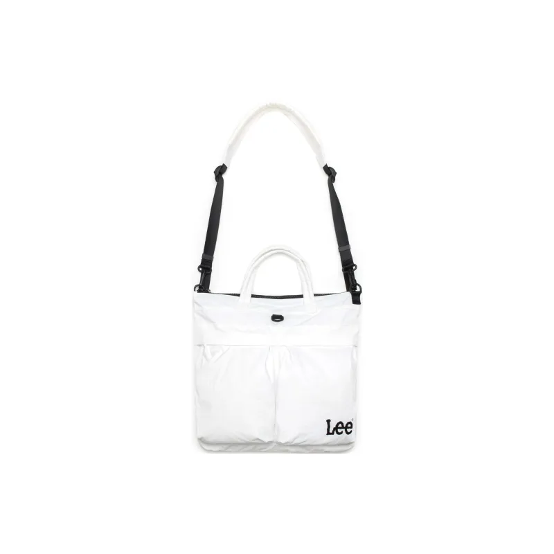 Lee Nylon Shoulder Bag, Crossbody Bag, Handbag Unisex White-0