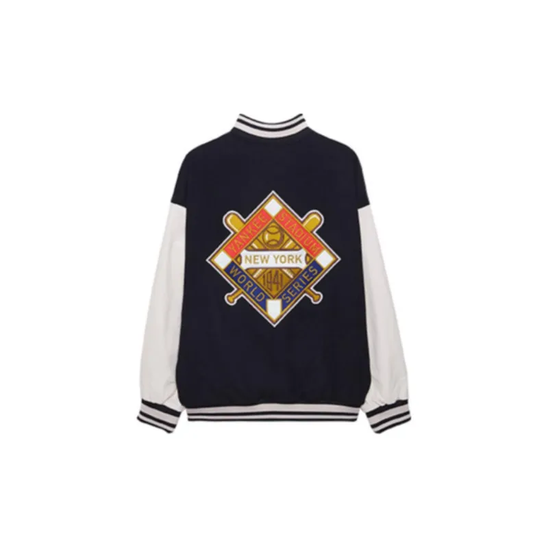 New Era x MLB FW24 Baseball Jacket Men's Black-1