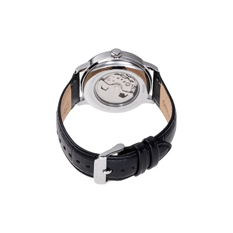 ORIENT Automatic/Manual Mechanical Movement Leather Strap Watch Men's Watches White Dial-2