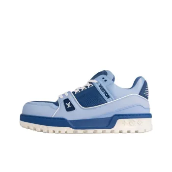 LOUIS VUITTON Trainer Maxi Low Top Skateboard Shoes Men's Blue