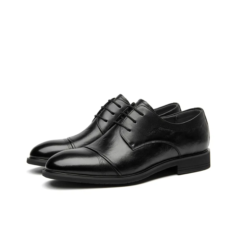 Spider King Dress Shoes Men Low Top Black/Brown-3