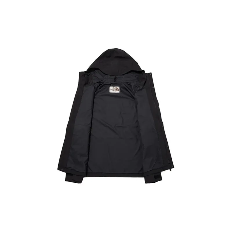 THE NORTH FACE Outdoor Hiking Windproof And Waterproof Windbreaker Jacket Unisex Black Shopping Bag Included-3