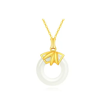 JINLIUFUJIXIANG Hetian Jade Necklaces White Jade/Pale Greenish White Jade Unisex
