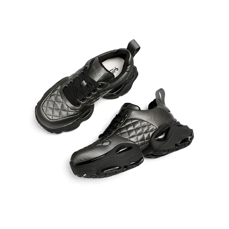 GOLDLION Slip Resistant Cushioning Low Top Chunky Sneakers Women's-3