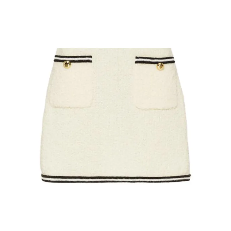 MIU MIU FW22 Casual Short Skirts Women's Ecru-4