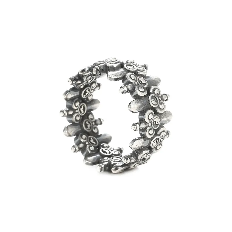 Yamagata S 990 Silver Full Silver Ring Men's-1