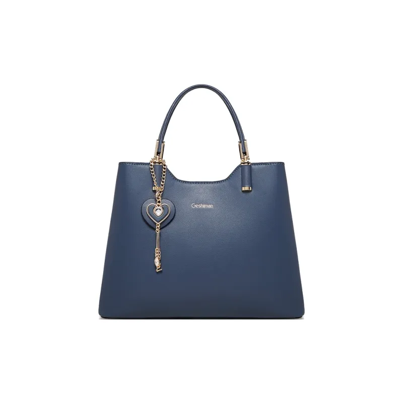 Geshiman Cow Leather Shoulder Bag Crossbody Bag Handbag Large Size Women's Ecru/Beige Apricot/Royal Blue/Purple/Maroon-11