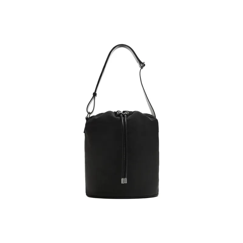 ZARA NANUSHKA Collaboration Polyester Bucket Bag, Portable Crossbody Bag, Shoulder Bag Regular Men's Black-0