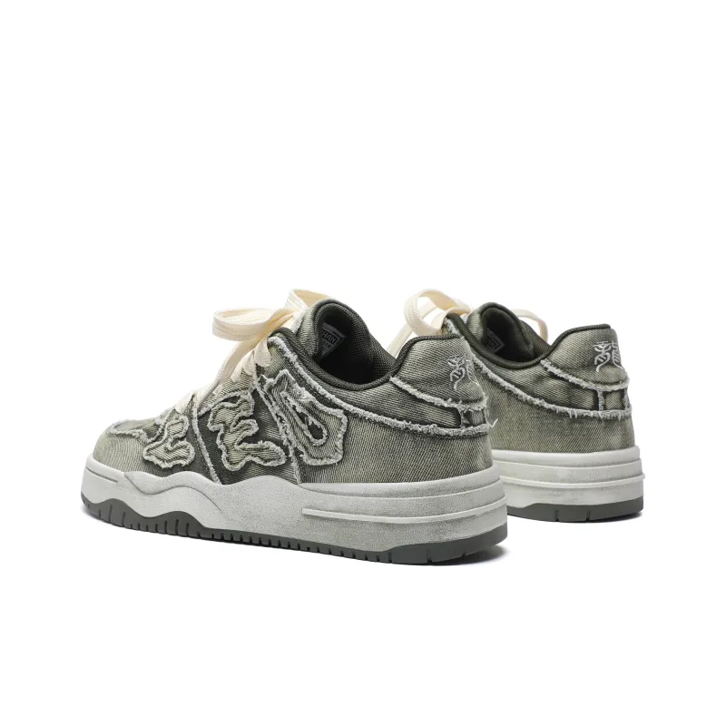 CEDAR HAN Canvas Shoes Unisex Low Top Blue-31