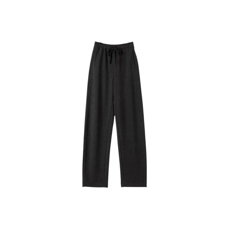 Late White Casual Pants Women's Dark Gray-2
