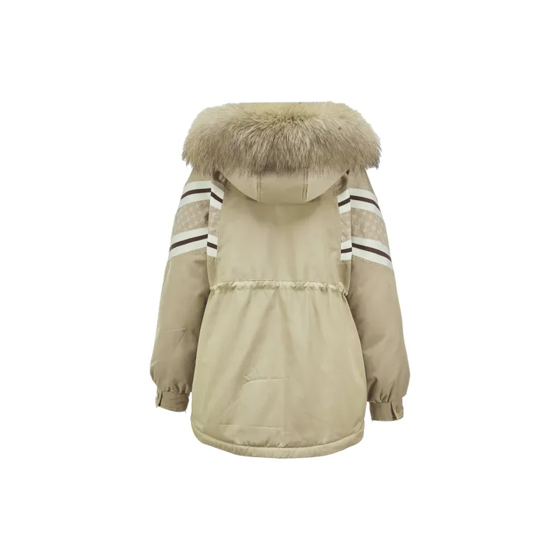 XIANGYING Down Jacket Women's Khaki-1