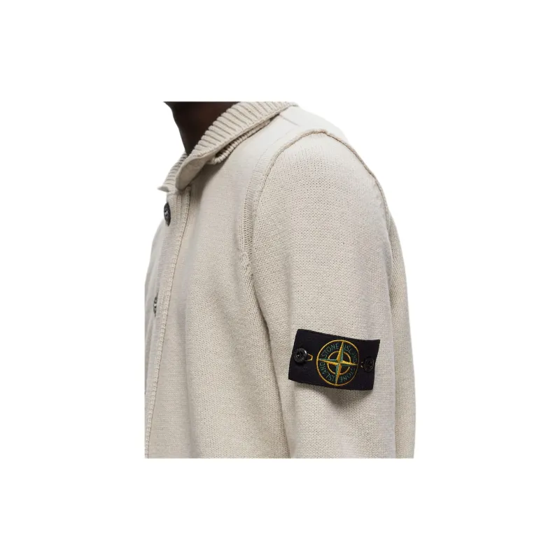 STONE ISLAND High Neck Knitted Cardigan-2