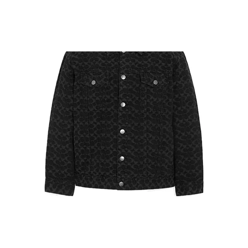 COACH FW22 Denim Jacket Women's Black-5