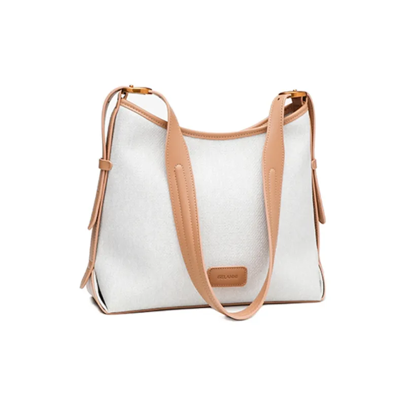 GELANNI PU Tote Bag Shoulder Bag Regular Women's Apricot-3