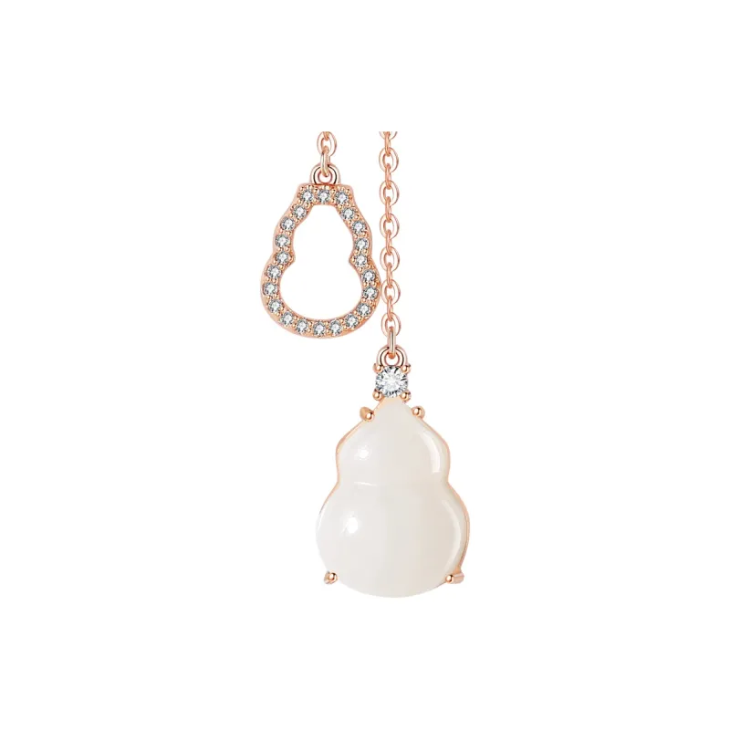 WEITIANXUAN Hetian Jade Necklaces White Jade/Pale Greenish White Jade Women's-1