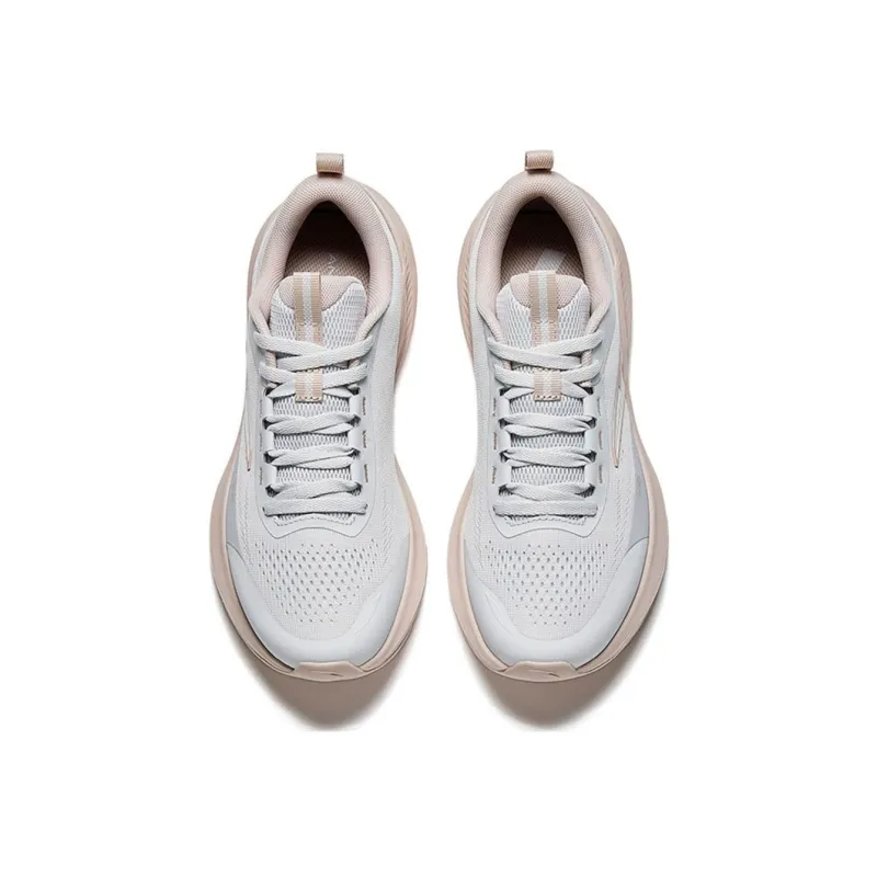 Anta Suburban Anti Slip Wear Resistant Low Top Casual Running Shoes Women's White Pink-2