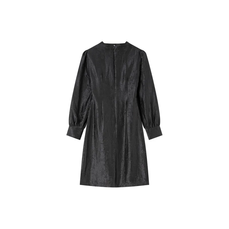 VIMLY Long Sleeved Dresses Women's Black-1