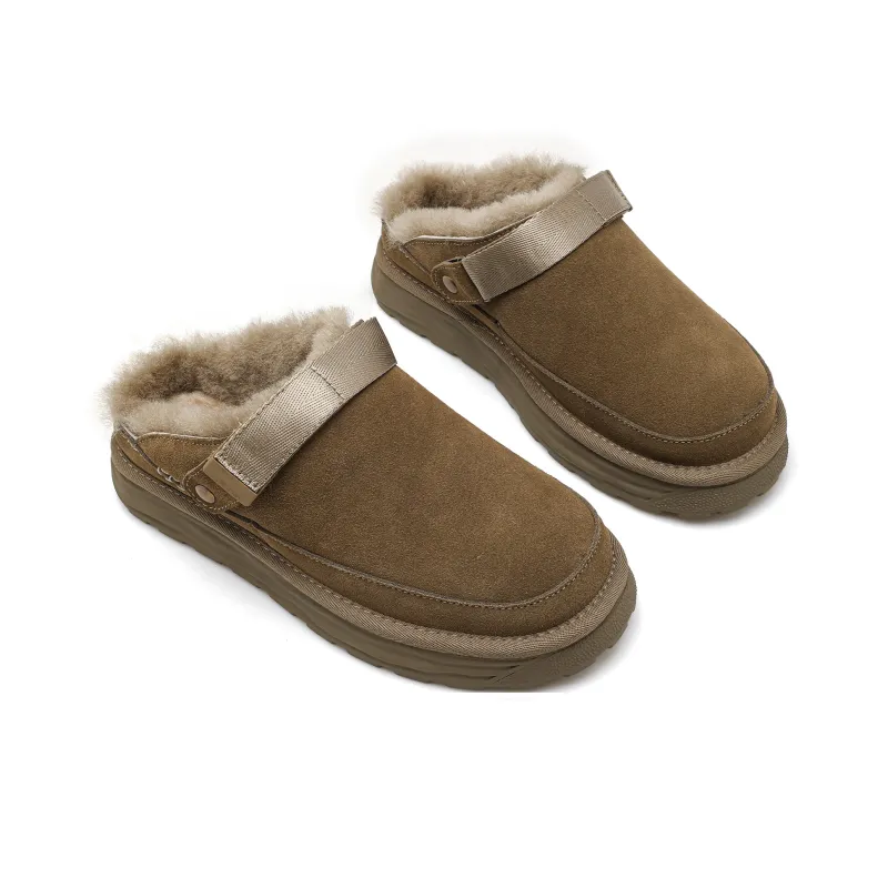 CUCS Rubber Sole Stitching Abrasion Resistant Slip Resistant Wrap toe Slippers Men's-9