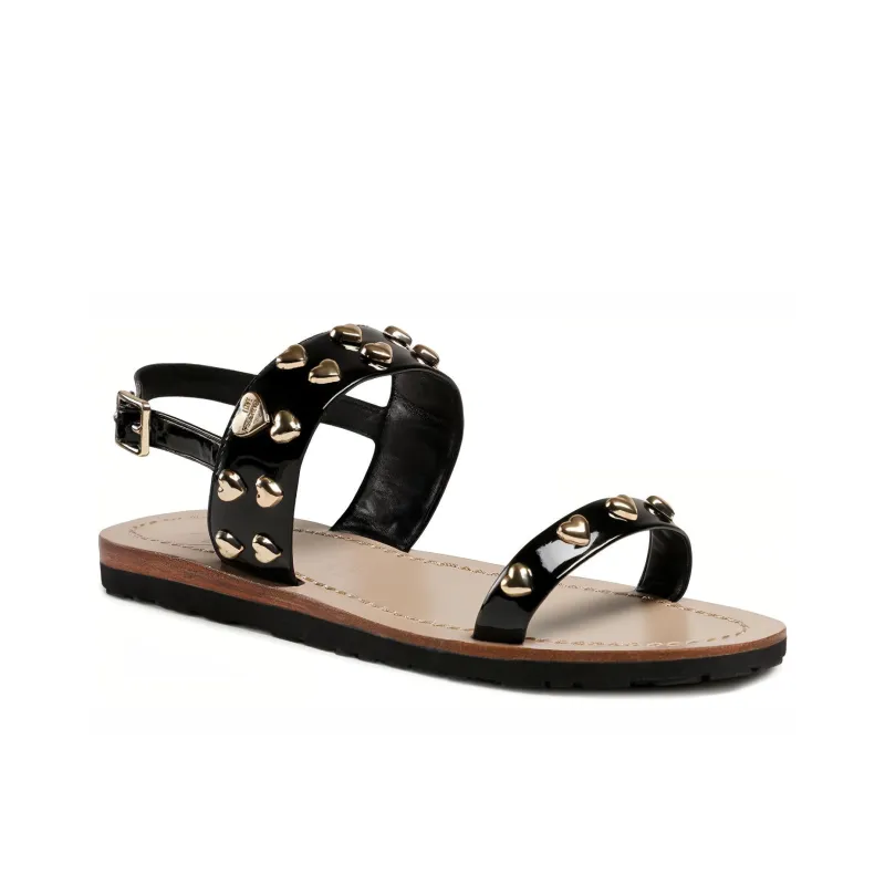 Love MOSCHINO Heart-stud Flat Sandals-1