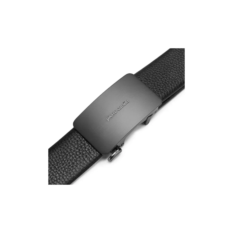 PIERRE CARDIN Top Grain Cow Leather Belts Men's Black 3.5cm-6