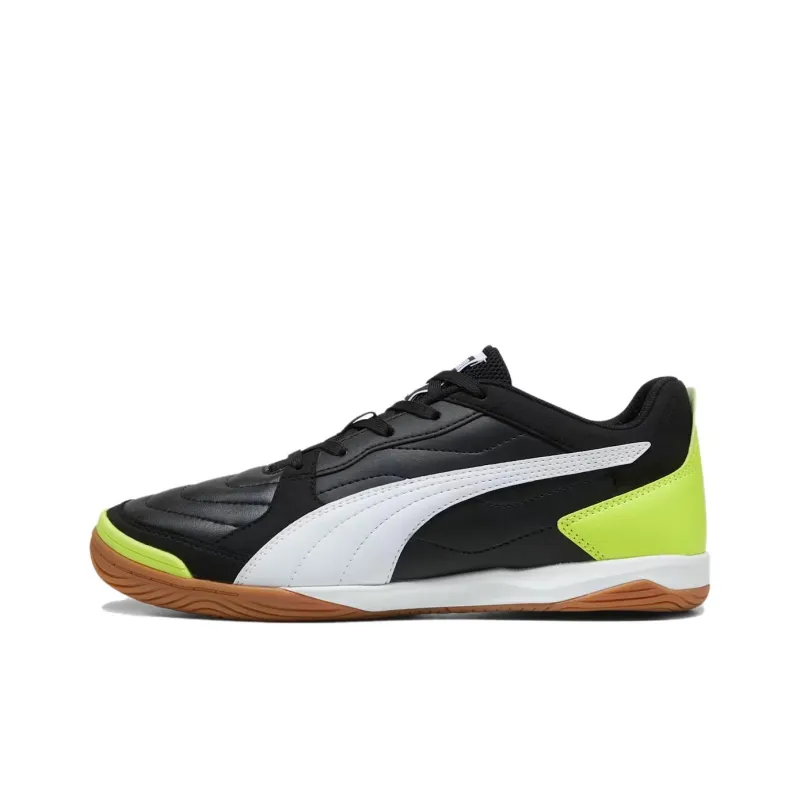 PUMA Pressing Anti-Slip Wear-Resistant Soccer Shoes Women's Black White Green-0