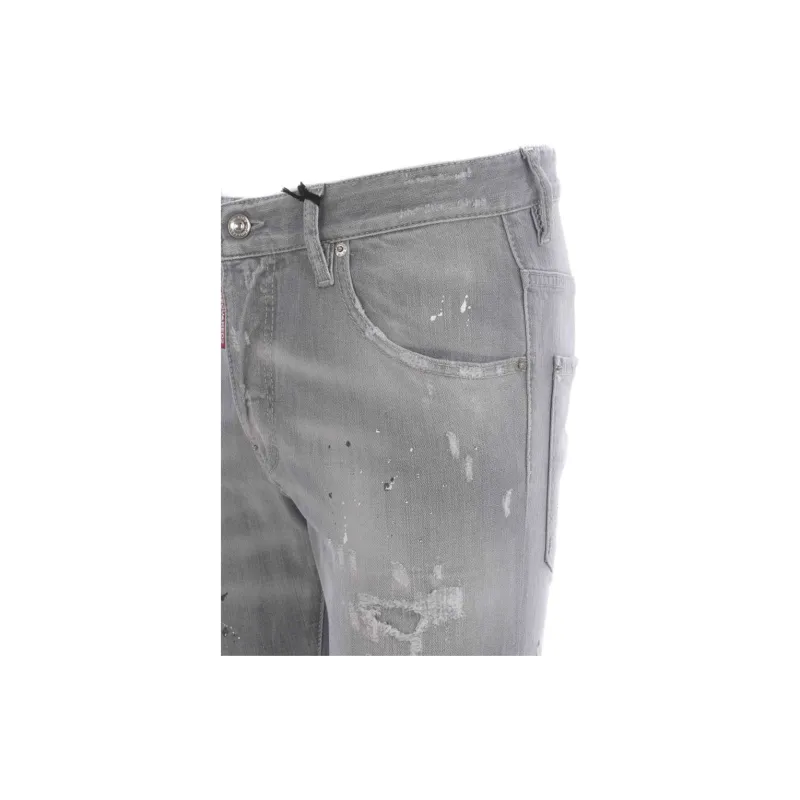 DSQUARED 2 Paint Splatter Detailed Embellished Slim Fit Jeans-6