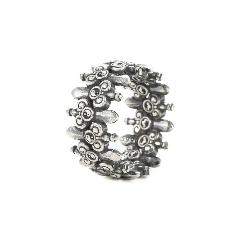 Yamagata S 990 Silver Full Silver Ring Men's-0