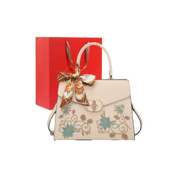 PAYOT Microfiber Synthetic Leather Shoulder Bag Crossbody Bag Handbag Regular Women's Ecru