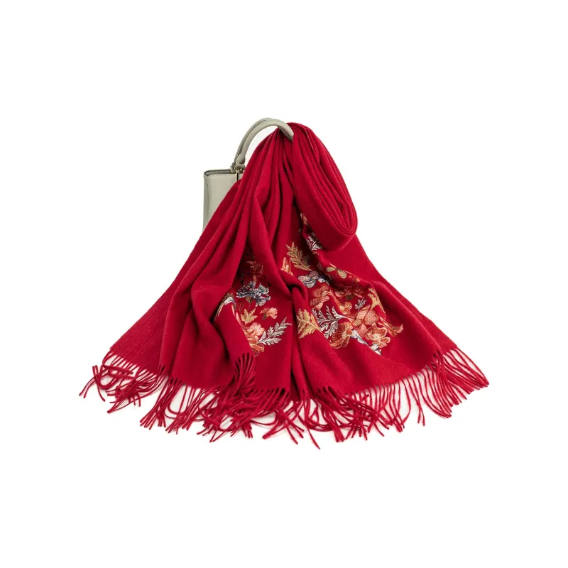 Shanghai Story Sheep Wool Shawls Women's Fragrant Grass 3 Colors-2