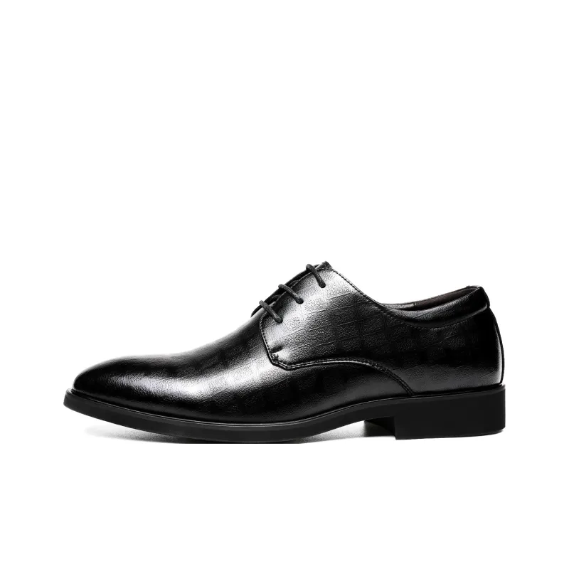CHINT Dress Shoes Men Low Top Black/Brown-17