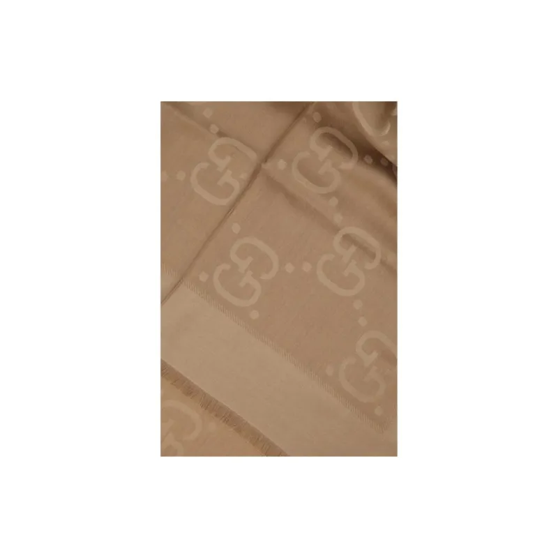 GUCCI Gg Jacquard Frayed-Edge Shawl-2