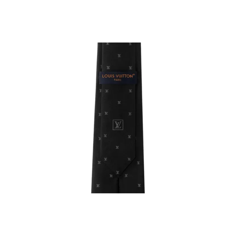 LOUIS VUITTON Mulberry Silk Ties Men's Black-1