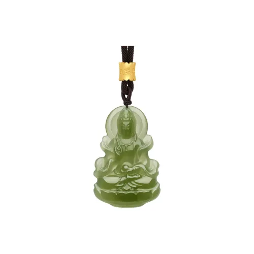 Princess Cui Hetian Jade Necklaces Green Jade Unisex